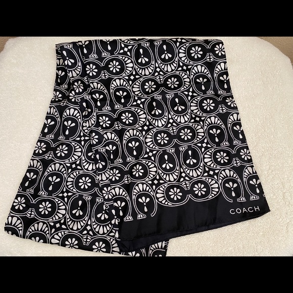 Coach Accessories - Coach Scarf Silky Black NWOT